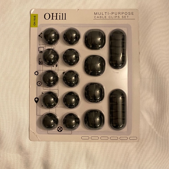 Cable Clips Management, 16 Pack Black Self Adhesive Cord Holder - Picture 3 of 6